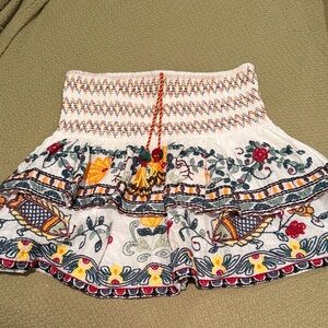 Zara Multicolor Embroidered Mini Skirt
